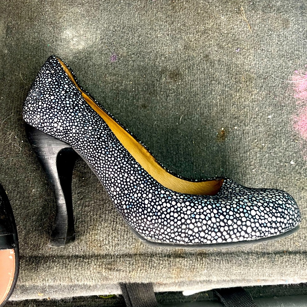 Fluevog heel 6’ cannot recall this line name they sparkle
